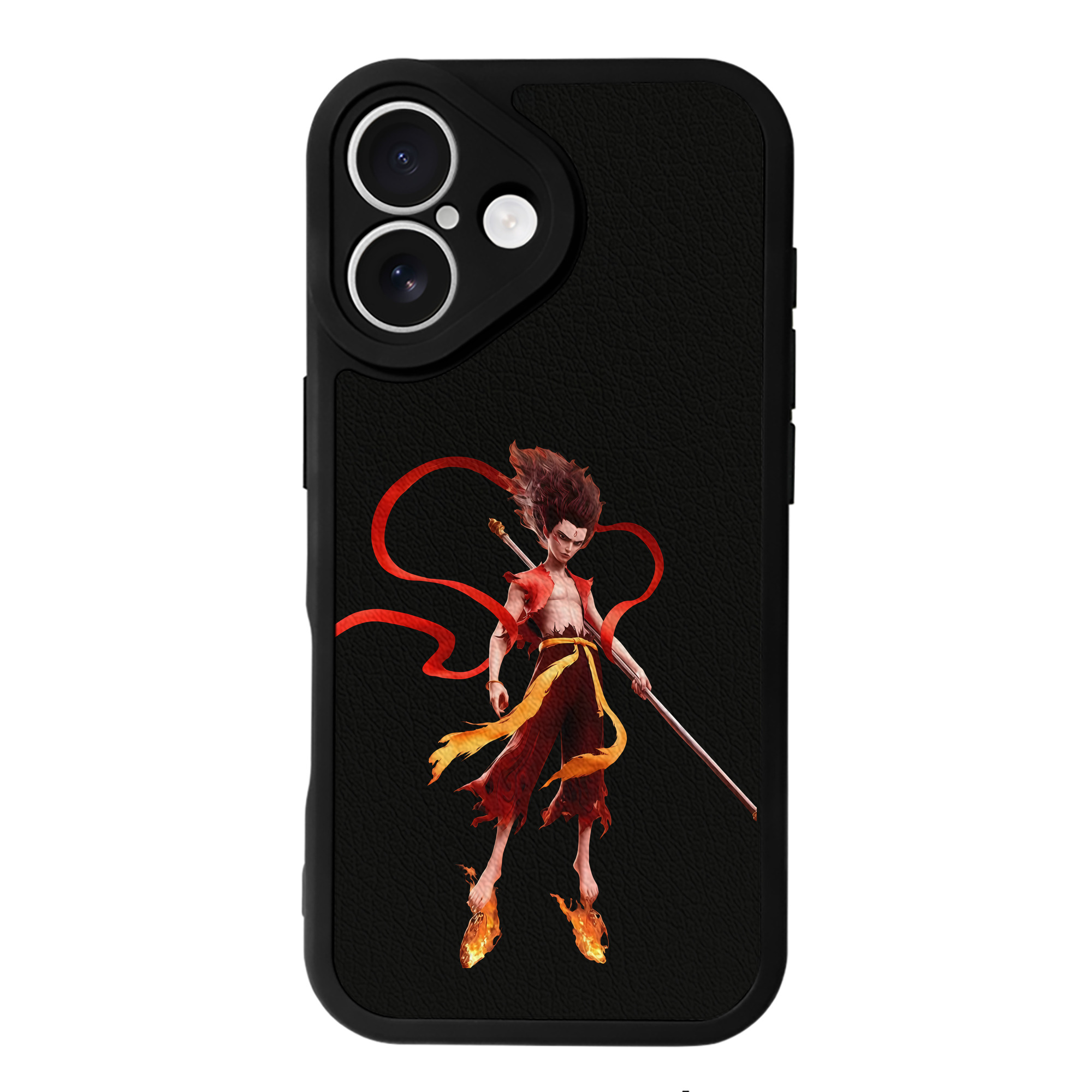 （画像用） Ne Zha 2 ナタ 魔童の大暴れ 【iPhone 16シリーズ対応】シリコンスマホケース（レザー調） 材質：シリコン
